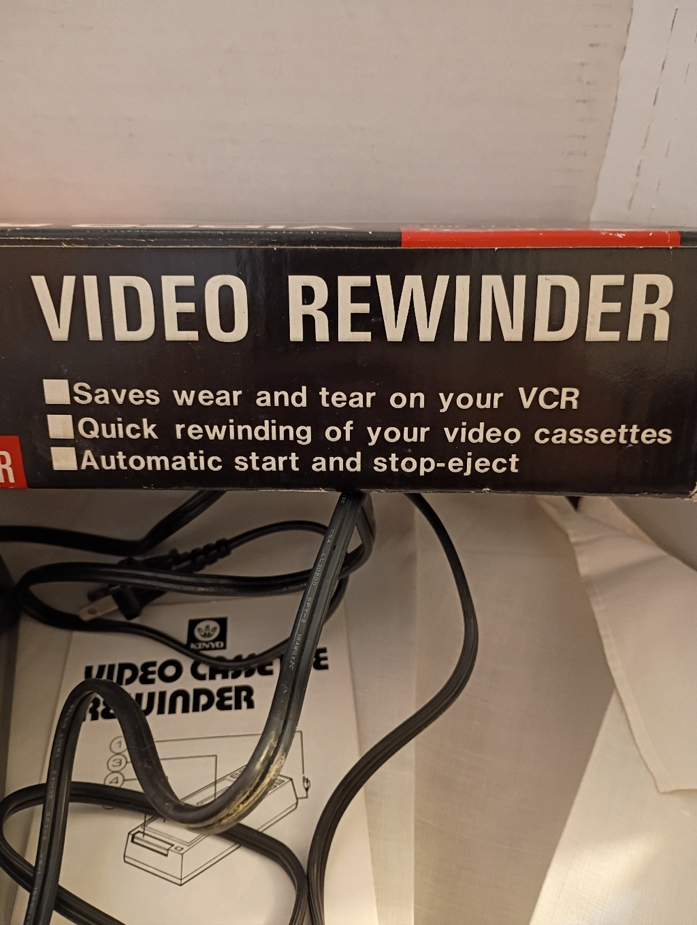 Nice! Kinyo Super Slim VHS Video Tape Rewinder, Tested & Works! Model UV-413 - Picture 4 of 4